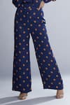 Koai Blue Silk Polka Dot Print Palazzos For Kids Online at Aza Fashions Koai_Blue Silk Polka Dot Print Palazzos For Kids_Online_at_Aza_Fashions