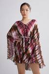 Koai_Multi Color Chiffon Printed Kaftan Top_Online_at_Aza_Fashions