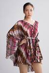 Buy_Koai_Multi Color Chiffon Printed Kaftan Top_Online_at_Aza_Fashions