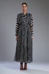 Buy_Koai_Black Chanderi Silk Printed Jacket _at_Aza_Fashions