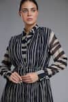 Shop_Koai_Black Chanderi Silk Printed Jacket _Online_at_Aza_Fashions
