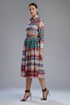 KoAi_White Chanderi Silk Printed Skirt _Online_at_Aza_Fashions