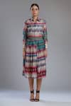 Buy_KoAi_White Chanderi Silk Printed Skirt _Online_at_Aza_Fashions