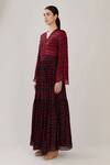 KoAi_Green Chiffon Abstract Print Skirt_Online_at_Aza_Fashions