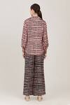 Shop_KoAi_Pink Muslin Silk Spread Collar Abstract Print Shirt _at_Aza_Fashions