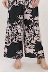 Shop_Koai_Green Muslin Silk Floral Print Pant _Online_at_Aza_Fashions