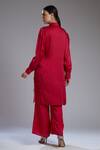 Shop_Koai_Red Satin Silk Tunic_at_Aza_Fashions