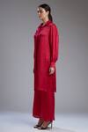 Buy_Koai_Red Satin Silk Tunic_Online_at_Aza_Fashions
