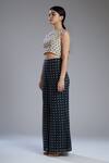 KoAi_White Chanderi Silk Crop Top_Online_at_Aza_Fashions