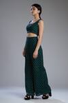 Buy_KoAi_Green Chanderi Silk Crop Top_Online_at_Aza_Fashions
