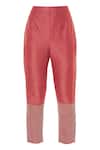 Shop_Aariyana Couture_Orange Georgette Round Neck Layered Kurta Pant Set _Online_at_Aza_Fashions