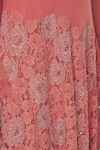 Aariyana Couture_Orange Georgette Round Neck Layered Kurta Pant Set _at_Aza_Fashions