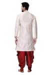 Shop_Arihant Rai Sinha_White Art Silk Printed Kurta And Dhoti Pant Set_at_Aza_Fashions