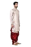 Arihant Rai Sinha_White Art Silk Printed Kurta And Dhoti Pant Set_Online_at_Aza_Fashions