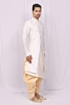 Arihant Rai Sinha_White Kurta Art Silk Printed And Dhoti Pant Set _Online_at_Aza_Fashions