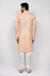 Shop_Samyukta Singhania_Peach Printed Kurta Set_at_Aza_Fashions