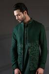 Buy_Punit Arora_Green Modal , Matka Embroidered Bundi And Kurta Set _Online_at_Aza_Fashions