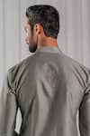 Buy_Punit Arora_Grey Cotton Silk Embroidered Kurta And Pant Set _Online_at_Aza_Fashions