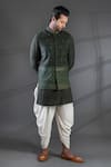 Buy_Punit Arora_Green Bundi Matka Silk Dhoti Pant Modal Silk Cotton Embroidered And Kurta Set _at_Aza_Fashions