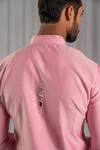 Shop_Punit Arora_Pink Silk Embroidered Kurta Set _Online_at_Aza_Fashions