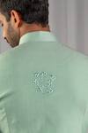 Buy_Punit Arora_Green Cotton Silk Embroidered Kurta Set _Online_at_Aza_Fashions