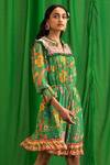 Buy_Saundh_Green Buttery Georgette Printed Tunic_at_Aza_Fashions