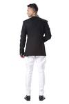 Shop_Kommal Sood_Black High Spun Cupro Embroidered Bandhgala And Pant Set_at_Aza_Fashions