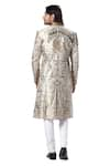 Shop_Kommal Sood_White Cotton Silk Embroidered Sherwani And Churidar  _at_Aza_Fashions