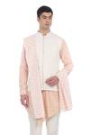 Buy_Rohit Gandhi + Rahul Khanna_White Bikaner Silk Bundi And Kurta Set_at_Aza_Fashions