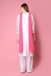 Shop_Surabhi Arya_White Kurta And Pant Silk Chanderi Dupatta Chiffon Set _at_Aza_Fashions