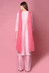 Shop_Surabhi Arya_Pink Kurta And Pant Silk Chanderi Dupatta Chiffon Set _at_Aza_Fashions