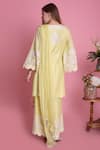 Shop_Surabhi Arya_Yellow Kurta And Pant Silk Chanderi Dupatta Chiffon Sharara Set _at_Aza_Fashions