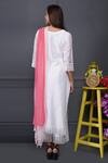 Shop Surabhi Arya White Kurta And Pant Silk Chanderi Dupatta Chiffon Set at Aza Fashions Shop_Surabhi Arya_White Kurta And Pant Silk Chanderi Dupatta Chiffon Set _at_Aza_Fashions