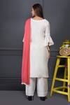 Shop_Surabhi Arya_White Kurta And Pant Silk Chanderi Dupatta Chiffon Set _at_Aza_Fashions
