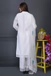 Shop_Surabhi Arya_White Kurta And Pant Silk Chanderi Dupatta Chiffon Set _at_Aza_Fashions