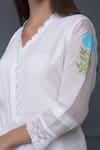 Buy_Surabhi Arya_White Kurta And Pant Silk Chanderi Dupatta Chiffon Set _Online_at_Aza_Fashions