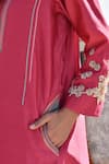 Kanika Sharma_Pink Cotton, Chanderi Kurta Set _at_Aza_Fashions