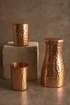 Buy_Kaksh Studio_Gold Copper Gulmar Jug And Glass Of 3_at_Aza_Fashions