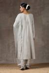 Shop_Kanika Sharma_Grey Satin, Silk, Tussar Embroidered Kurta Set _at_Aza_Fashions