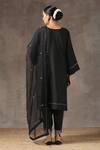Shop_Kanika Sharma_Black Satin, Silk, Tussar Embroidered Kurta Set _at_Aza_Fashions