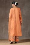 Shop_Kanika Sharma_Orange Satin, Silk, Tussar Embroidered Kurta Set_at_Aza_Fashions