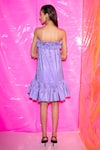Shop_Kangana Trehan_Purple Crushed Parachute Metallic Ruffle Dress_at_Aza_Fashions