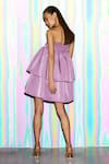 Shop_Kangana Trehan_Purple Satin Taffeta Layered Dress_at_Aza_Fashions