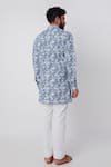 Shop_Spring Break_Blue Cotton Printed Kurta _at_Aza_Fashions