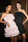 Buy_Kangana Trehan_Pink Crushed Parachute Ruffle Pleated Dress_Online_at_Aza_Fashions