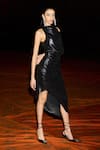 Buy_Kangana Trehan_Black Asymmetric Metallic Dress_Online_at_Aza_Fashions