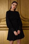 Buy_Kangana Trehan_Black Round Puff Sleeve Dress_at_Aza_Fashions