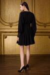 Shop_Kangana Trehan_Black Round Puff Sleeve Dress_at_Aza_Fashions