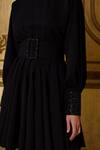 Kangana Trehan_Black Round Puff Sleeve Dress_at_Aza_Fashions