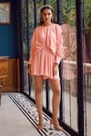 Kangana Trehan_Peach Embellished Dress_Online_at_Aza_Fashions